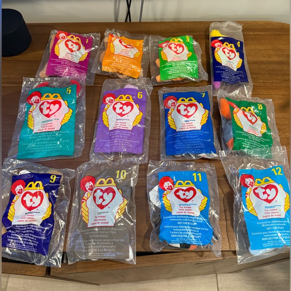 Ty Teenie Beanie Babies, full set of 12 - 1998 edition